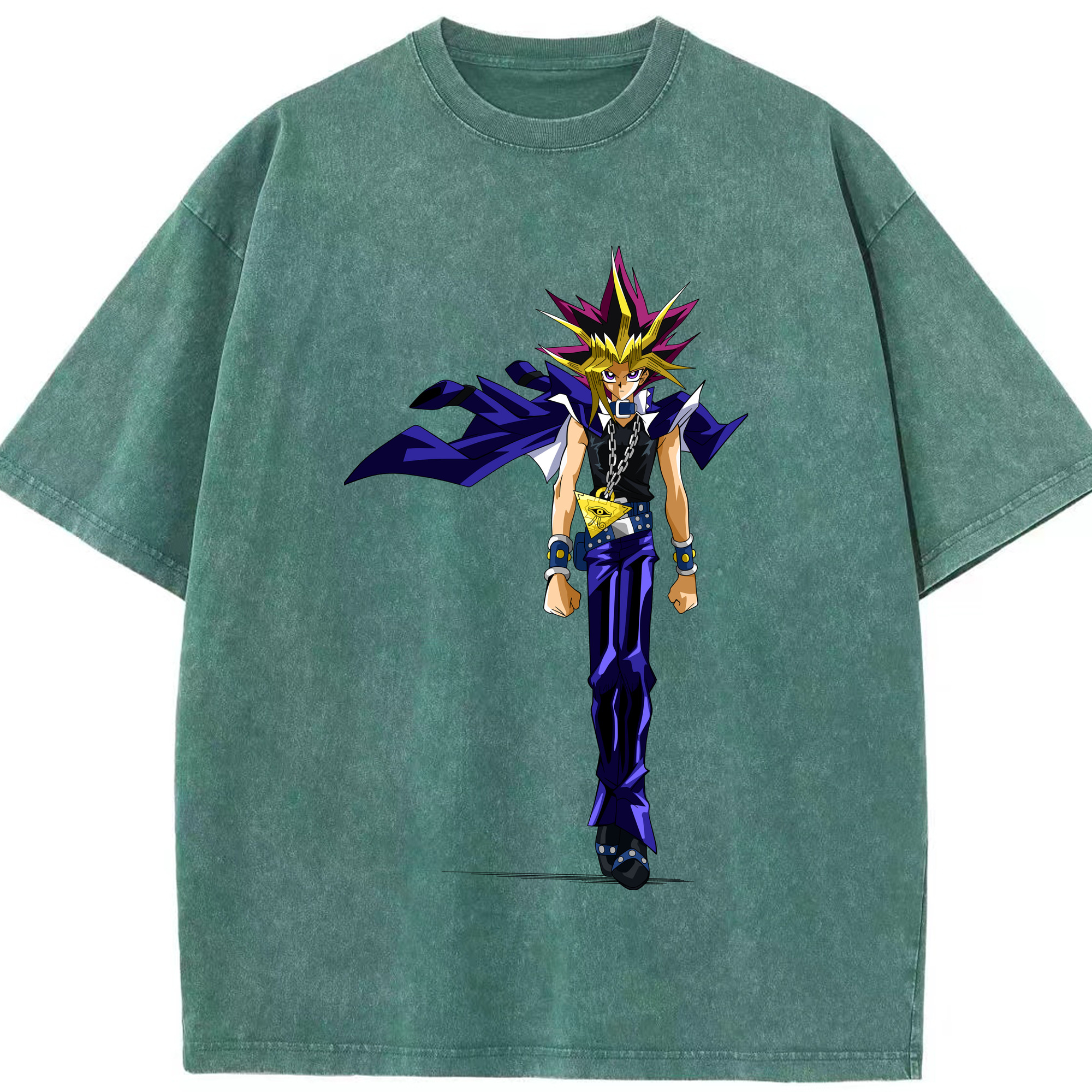 （画像用） 遊☆戯☆王 Yu-Gi-Oh! 綿100% ヴィンテージ風 半袖Tシャツ（フロントプリント）